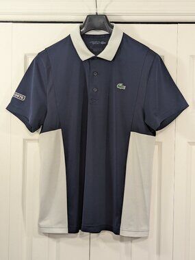 Lacoste Sport Navy and White Men's Tennis Polo